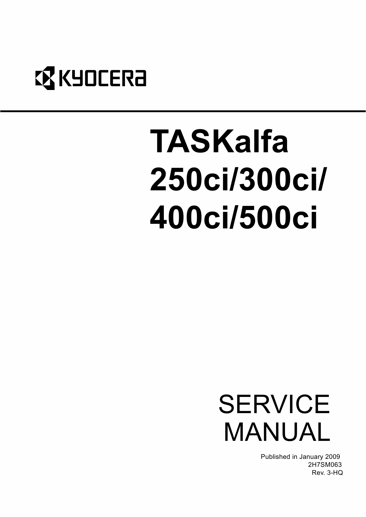 KYOCERA ColorMFP TASKalfa-250ci 300ci 400ci 500ci Parts and Service Manual-1